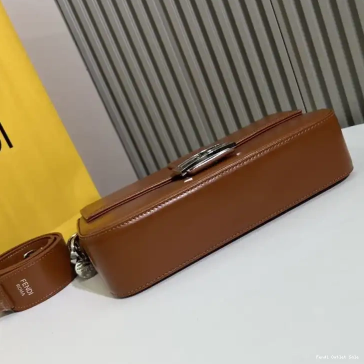 Affordable Tiffany Medium In Brown Leather Baguette Smooth Fendi Bag 0517
